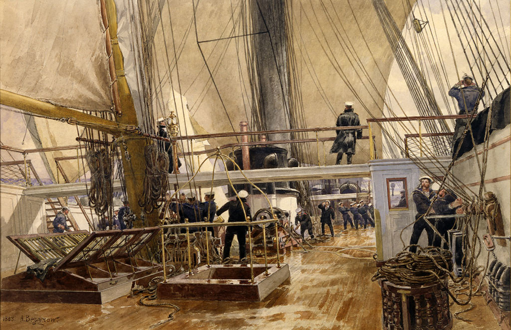 На палубе фрегата «Светлана». А. Беггров. 1883 г.