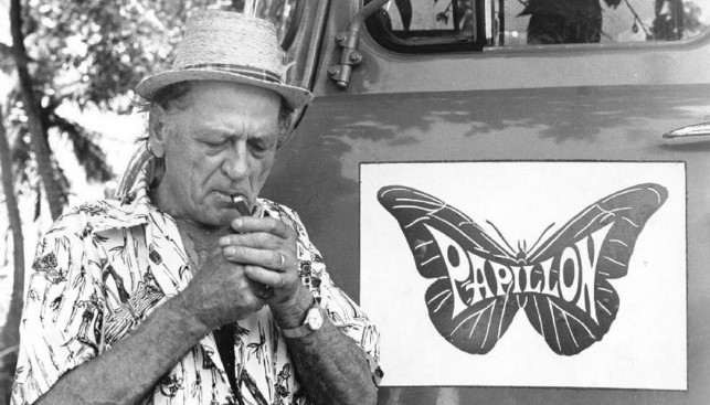 Анри Шарьер  во время съемок фильма «Мотылек» (Papillon), Французская Гвиана. 1973 г.
